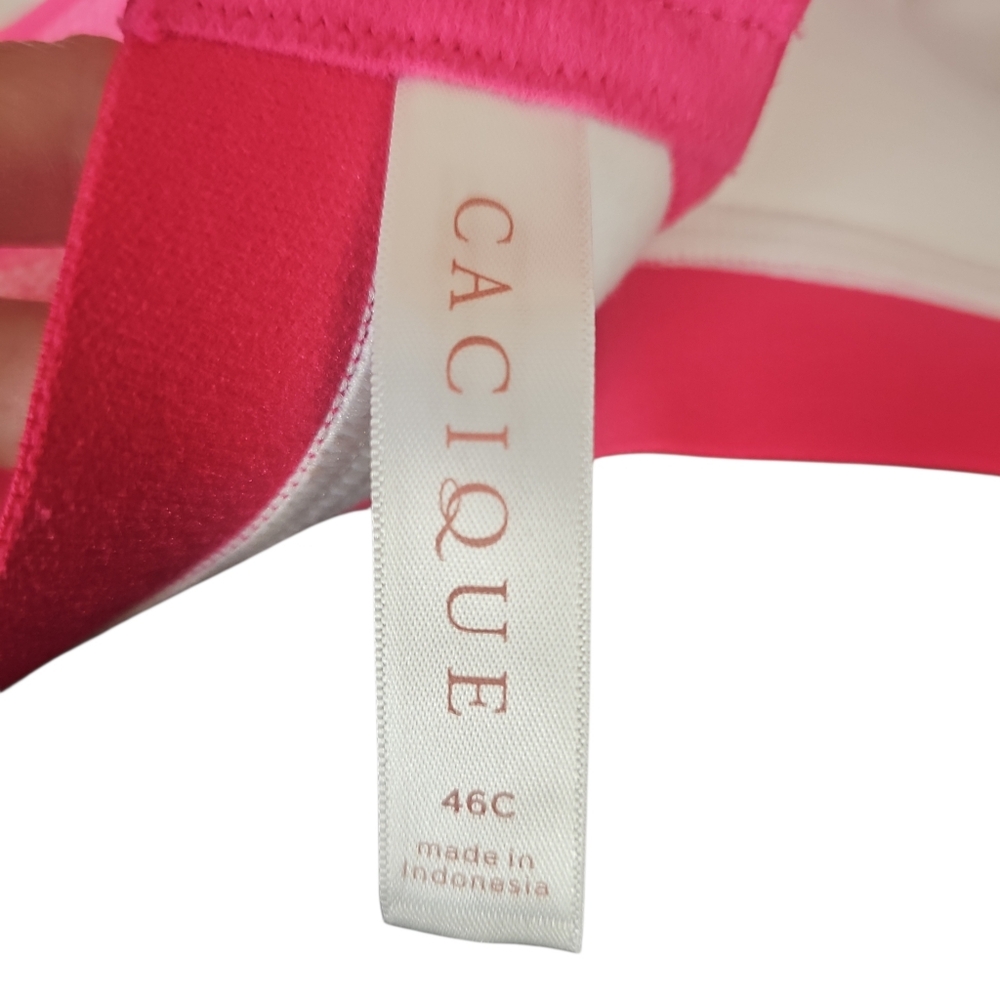 Lane Bryant Cacique Cotton Scoop Neck Lightly Lined No Wire Bra 46C New - Picture 6 of 6